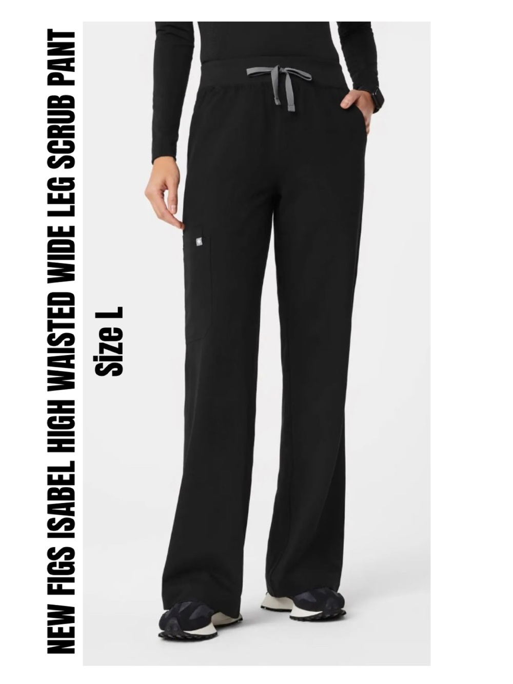 FIGS ISABEL HIGH WAISTED WIDE LEG SCRUB PANT Size L
